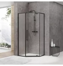 Душевой уголок 100х100 см Black & White Stellar Wind 8751010 прозрачное