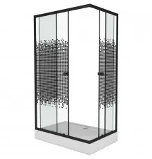 Душевой уголок с поддоном 100х80х195 см Niagara NG-018-14QBLACK интимато