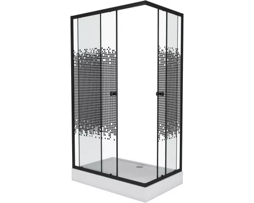 Заказать Душевой уголок с поддоном 100х80х195 см Niagara NG-018-14QBLACK интимато в магазине сантехники Santeh-Crystal.ru