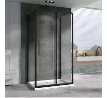 Душевой уголок 180х60 см Abber Schwarzer Diamant AG30180BH-S60B-S60B прозрачное