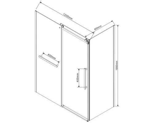 Купить Душевой уголок 120х90 см Vincea Como Soft VSR-1CS9012CLB прозрачное в магазине сантехники Santeh-Crystal.ru