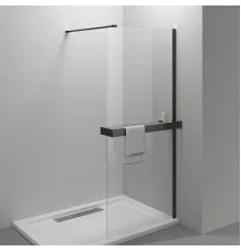 Душевая перегородка Vincea Walk-In HR VSW-4HR100CLB 100 см, профиль черный матовый, стекло прозрачное