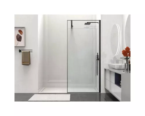 Душевая перегородка Vincea Walk-In HS VSW-1HS100CLB 100 см, профиль черный матовый, стекло прозрачное