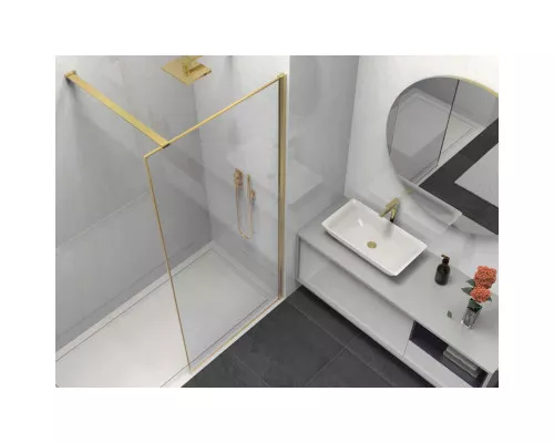 Душевая перегородка Vincea Walk-In HS VSW-1HS800CLG 80 см, профиль золотой матовый, стекло прозрачное