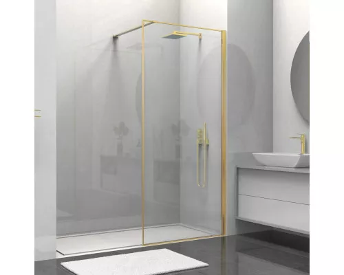Душевая перегородка Vincea Walk-In HS VSW-1HS800CLG 80 см, профиль золотой матовый, стекло прозрачное