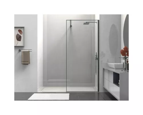 Душевая перегородка Vincea Walk-In HS VSW-1HS800CLGM 80 см, профиль вороненая сталь, стекло прозрачное