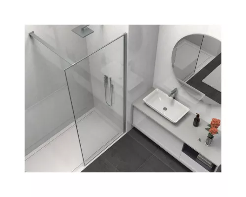 Душевая перегородка Vincea Walk-In HS VSW-1HS800CLGM 80 см, профиль вороненая сталь, стекло прозрачное
