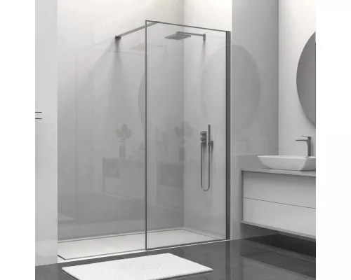 Душевая перегородка Vincea Walk-In HS VSW-1HS800CLGM 80 см, профиль вороненая сталь, стекло прозрачное