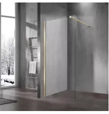 Душевая перегородка Vincea Walk-In VSW-1H600CLG 60 см, профиль золотой матовый, стекло прозрачное