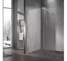 Душевая перегородка Vincea Walk-In VSW-1H700CLG 70 см, профиль золотой матовый, стекло прозрачное