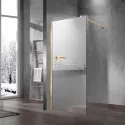 Душевая перегородка Vincea Walk-In VSW-1H900MRG 90 см, профиль золотой матовый, стекло зеркальное