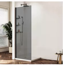Душевая перегородка Vincea Walk-In HWS VSW-1HWS110CGB 109,8 см, профиль черный матовый, стекло тонированное