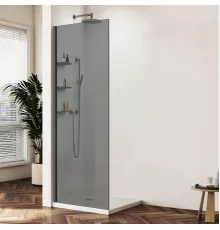 Душевая перегородка Vincea Walk-In HWS VSW-1HWS110CGGM 109,8 см, профиль вороненая сталь, стекло тонированное