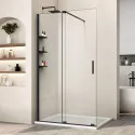 Душевая перегородка Vincea Walk-In WSL VSW-1WSL120CLB 120 см, профиль черный матовый, стекло прозрачное