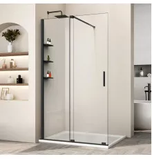 Душевая перегородка Vincea Walk-In WSL VSW-1WSL120CLB 120 см, профиль черный матовый, стекло прозрачное