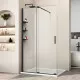 Душевая перегородка Vincea Walk-In WSL VSW-1WSL120CLB 120 см, профиль черный матовый, стекло прозрачное