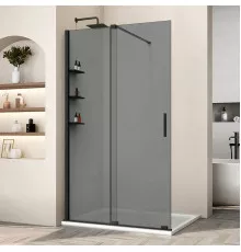 Душевая перегородка Vincea Walk-In WSL VSW-1WSL120CGB 120 см, профиль черный матовый, стекло тонированное