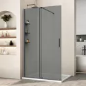 Душевая перегородка Vincea Walk-In WSL VSW-1WSL120CGGM 120 см, профиль вороненая сталь, стекло тонированное