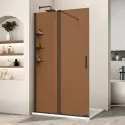 Душевая перегородка Vincea Walk-In WSL VSW-1WSL120GSB 120 см, профиль черный матовый, стекло янтарное
