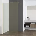 Душевая перегородка Vincea Walk-In HS VSW-7HS100GWG 100 см, профиль золотой матовый, стекло ламинированное золото Душевая перегородка Vincea Walk-In HS VSW-7HS100GWG 100 см, профиль золотой матовый, стекло ламинированное золото