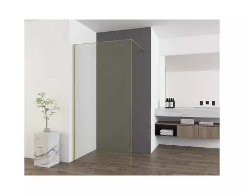 Душевая перегородка Vincea Walk-In HS VSW-7HS100GWG 100 см, профиль золотой матовый, стекло ламинированное золото
