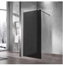 Душевая перегородка Vincea Walk-In VSW-1H900GFGM 90 см, профиль вороненая сталь, стекло тонированное матовое