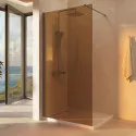 Душевая перегородка Vincea Walk-In VSW-1H900GSGM 90 см, профиль вороненая сталь, стекло янтарное