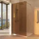 Душевая перегородка Vincea Walk-In VSW-1H900GSGM 90 см, профиль вороненая сталь, стекло янтарное