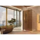 Душевая перегородка Vincea Walk-In VSW-1H900GSGM 90 см, профиль вороненая сталь, стекло янтарное