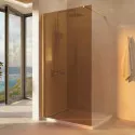 Душевая перегородка Vincea Walk-In VSW-1H900GSG 90 см, профиль золотой матовый, стекло янтарное