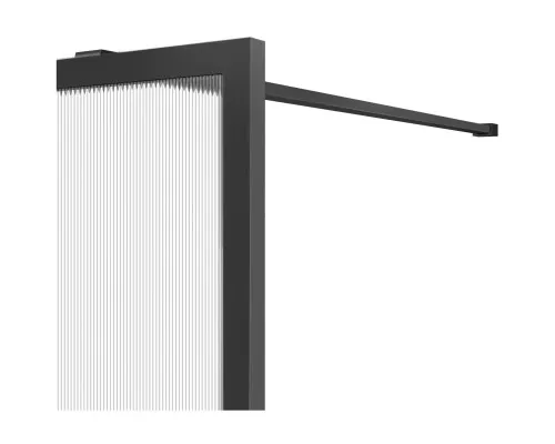 Душевая перегородка Vincea Walk-In HP Art VSW-1HP110FLGM 110 см, профиль вороненая сталь, стекло рифленое