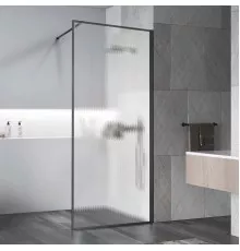 Душевая перегородка Vincea Walk-In HP Art VSW-1HP110FLGM 110 см, профиль вороненая сталь, стекло рифленое