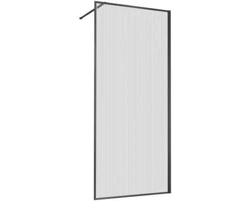 Душевая перегородка Vincea Walk-In HP Art VSW-1HP120FLGM 120 см, профиль вороненая сталь, стекло рифленое