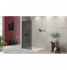 Неподвижная перегородка 90 см Cezares LIBERTA-L-1-TB-90-GR-NERO графитовое