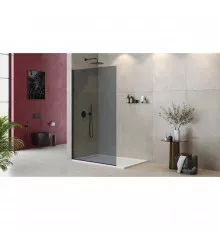 Неподвижная перегородка 120 см Cezares LIBERTA-L-1-TB-120-GR-NERO графитовое