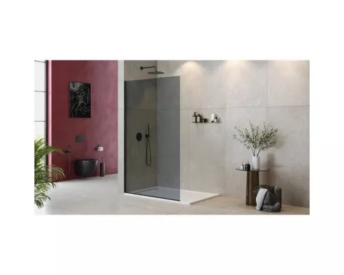 Приобрести Неподвижная перегородка 120 см Cezares LIBERTA-L-1-TB-120-GR-NERO графитовое в магазине сантехники Santeh-Crystal.ru