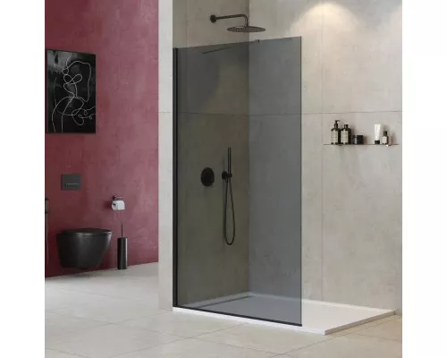 Приобрести Неподвижная перегородка 120 см Cezares LIBERTA-L-1-TB-120-GR-NERO графитовое в магазине сантехники Santeh-Crystal.ru