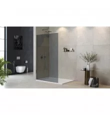 Неподвижная перегородка 120 см Cezares LIBERTA-L-1-TB-120-GR-Cr графитовое