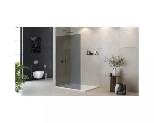 Заказать Неподвижная перегородка 120 см Cezares LIBERTA-L-1-TB-120-GR-Cr графитовое в магазине сантехники Santeh-Crystal.ru