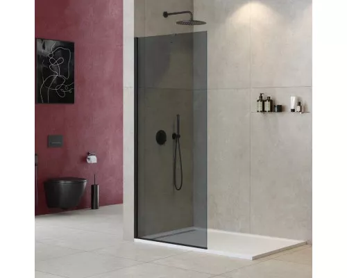 Заказать Неподвижная перегородка 110 см Cezares LIBERTA-L-1-TB-110-GR-NERO графитовое в магазине сантехники Santeh-Crystal.ru