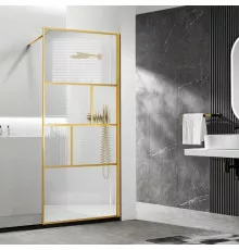 Неподвижная перегородка 120 см Vincea Walk-In HC Art VSW-1HC120CFBG прозрачное/рифленое