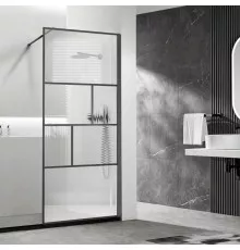 Неподвижная перегородка 80 см Vincea Walk-In HC Art VSW-1HC800CFGM прозрачное/рифленое