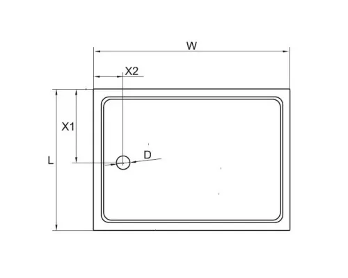 Купить Акриловый поддон 110x100 см Cezares TRAY-A-AH-110/100-15-W в магазине сантехники Santeh-Crystal.ru