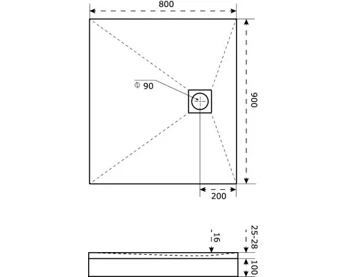 Заказать Каркас для поддона 90х80 Good Door Essentia 2 КП00030 в магазине сантехники Santeh-Crystal.ru