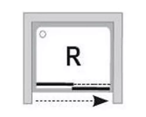 Купить Душевая раздвижная дверь Ravak Rapier NRDP2 100 R белый Grape 0NNA010PZG в магазине сантехники Santeh-Crystal.ru