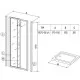 Купить Душевая раздвижная дверь Ravak Rapier NRDP2 100 R белый Grape 0NNA010PZG в магазине сантехники Santeh-Crystal.ru