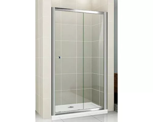 Заказать Душевая дверь раздвижная Cezares Pratico 140 см текстурное стекло PRATICO-BF-1-140-P-Cr в магазине сантехники Santeh-Crystal.ru