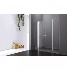 Душевая дверь распашная Cezares Elena 235 см текстурное стекло ELENA-W-B-22-240-P-Cr