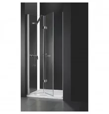 Душевая дверь складная Cezares Elena 80 см текстурное стекло ELENA-W-BS-12-80-P-Cr-L