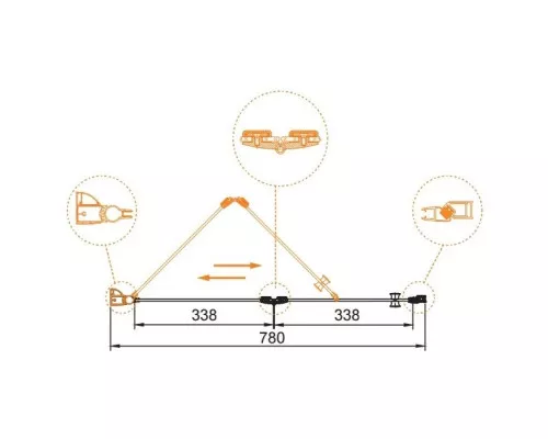 Приобрести Душевая дверь складная Cezares Elena 80 см текстурное стекло ELENA-W-BS-12-80-P-Cr-R в магазине сантехники Santeh-Crystal.ru